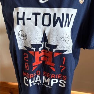 Nike MLB H-Town World Series Champs Shirt - Navy and White